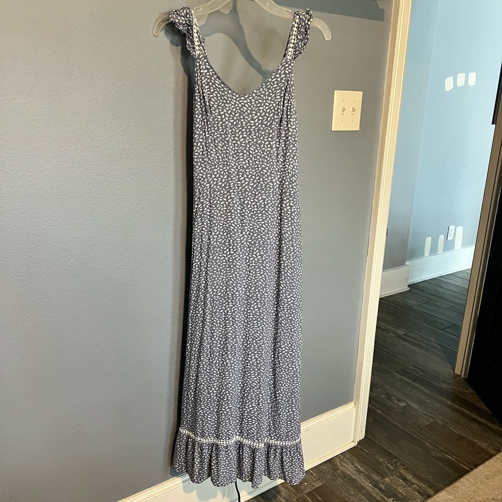 Blue Floral Sun Dress Size Small